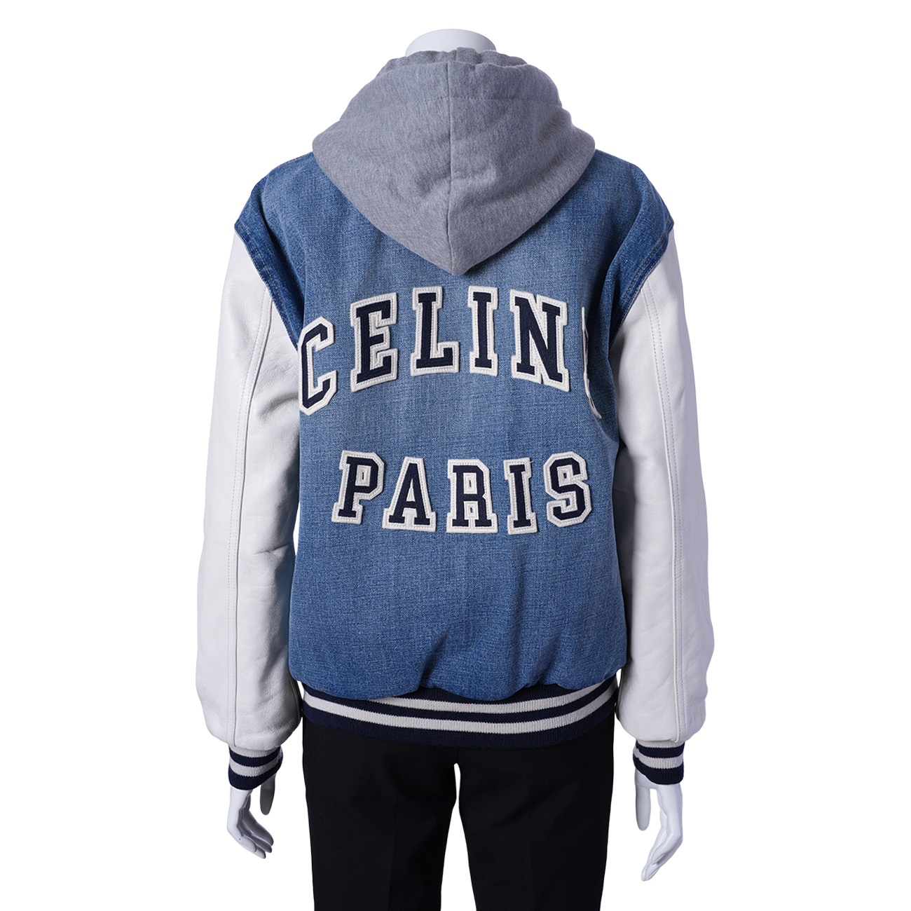 CELINE(USED)셀린느2Q563206T-08PI 피스모 워시 데님 후드 XS