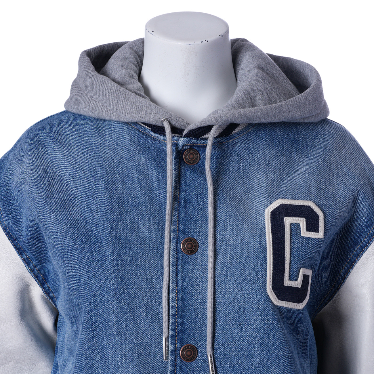 CELINE(USED)셀린느2Q563206T-08PI 피스모 워시 데님 후드 XS