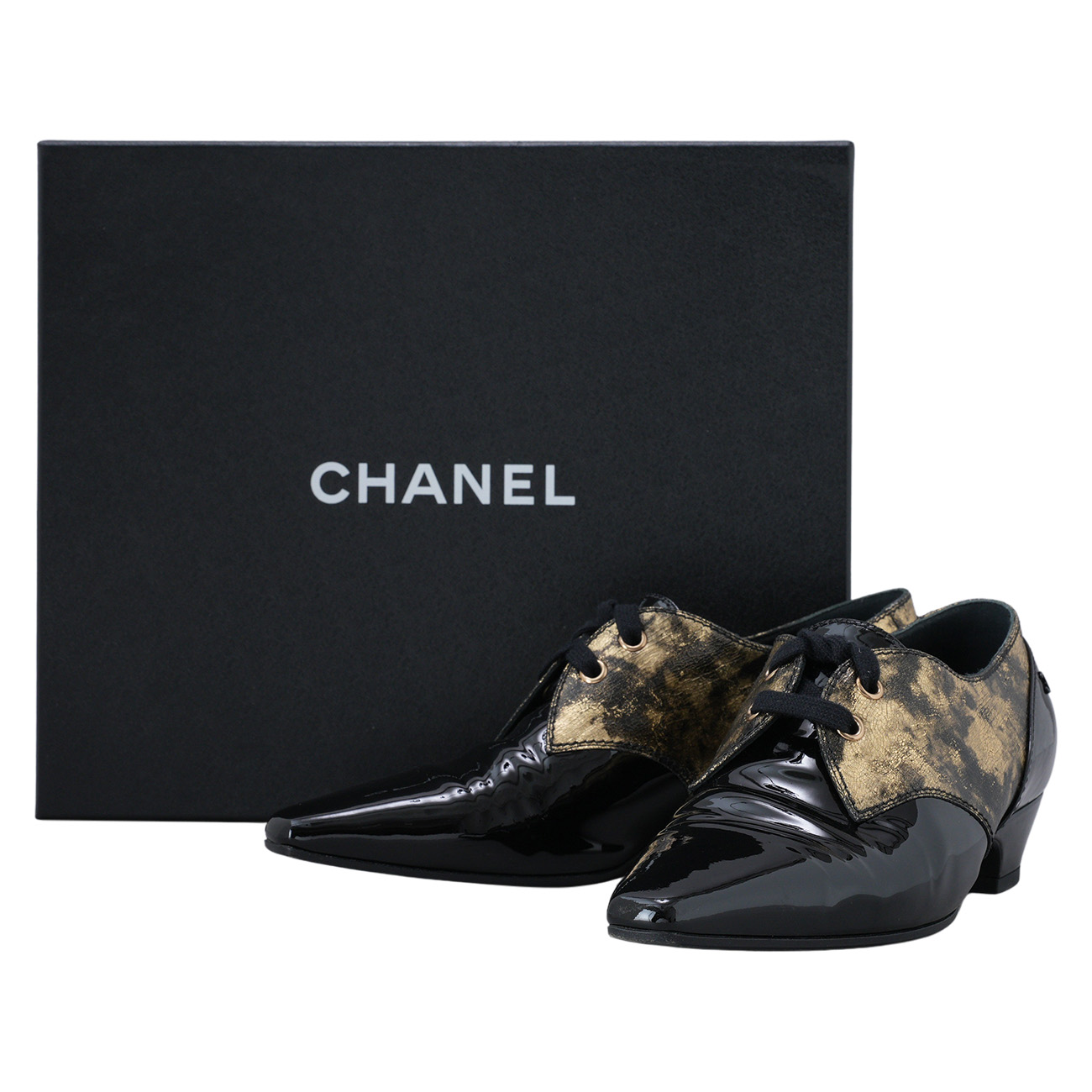 CHANEL(USED)샤넬 G34275 페이던트 레이스업 로퍼#37.5C