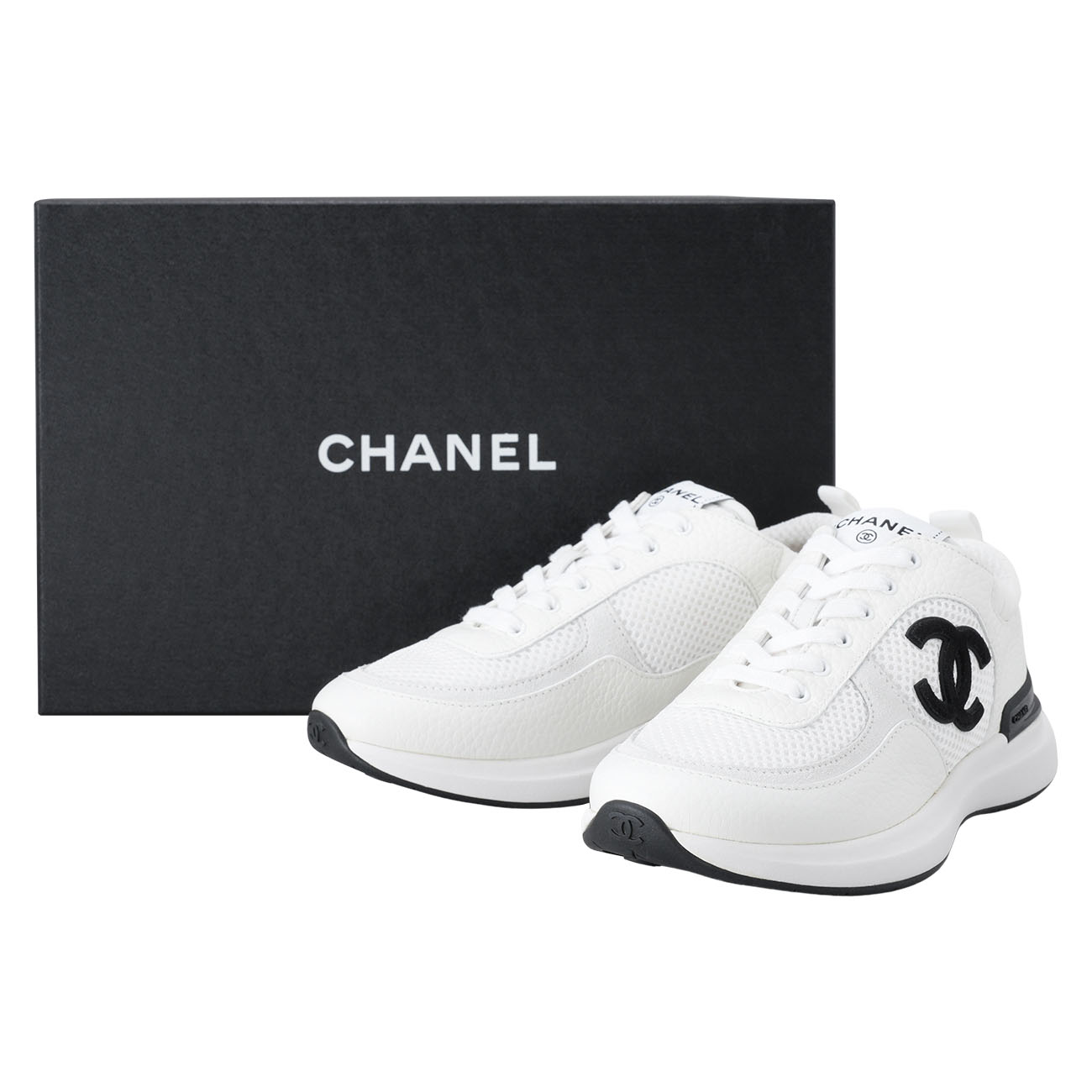 CHANEL(USED)샤넬 G37491 CC로고 매쉬 스니커즈 #37