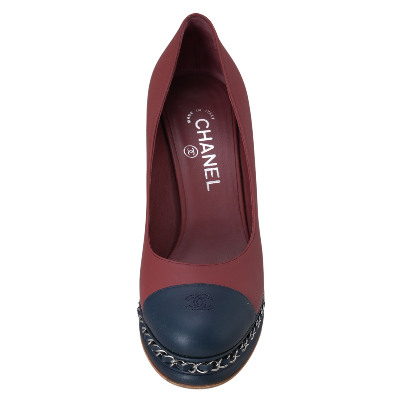CHANEL(USED)샤넬 G29068 체인 펌프스 힐 #38