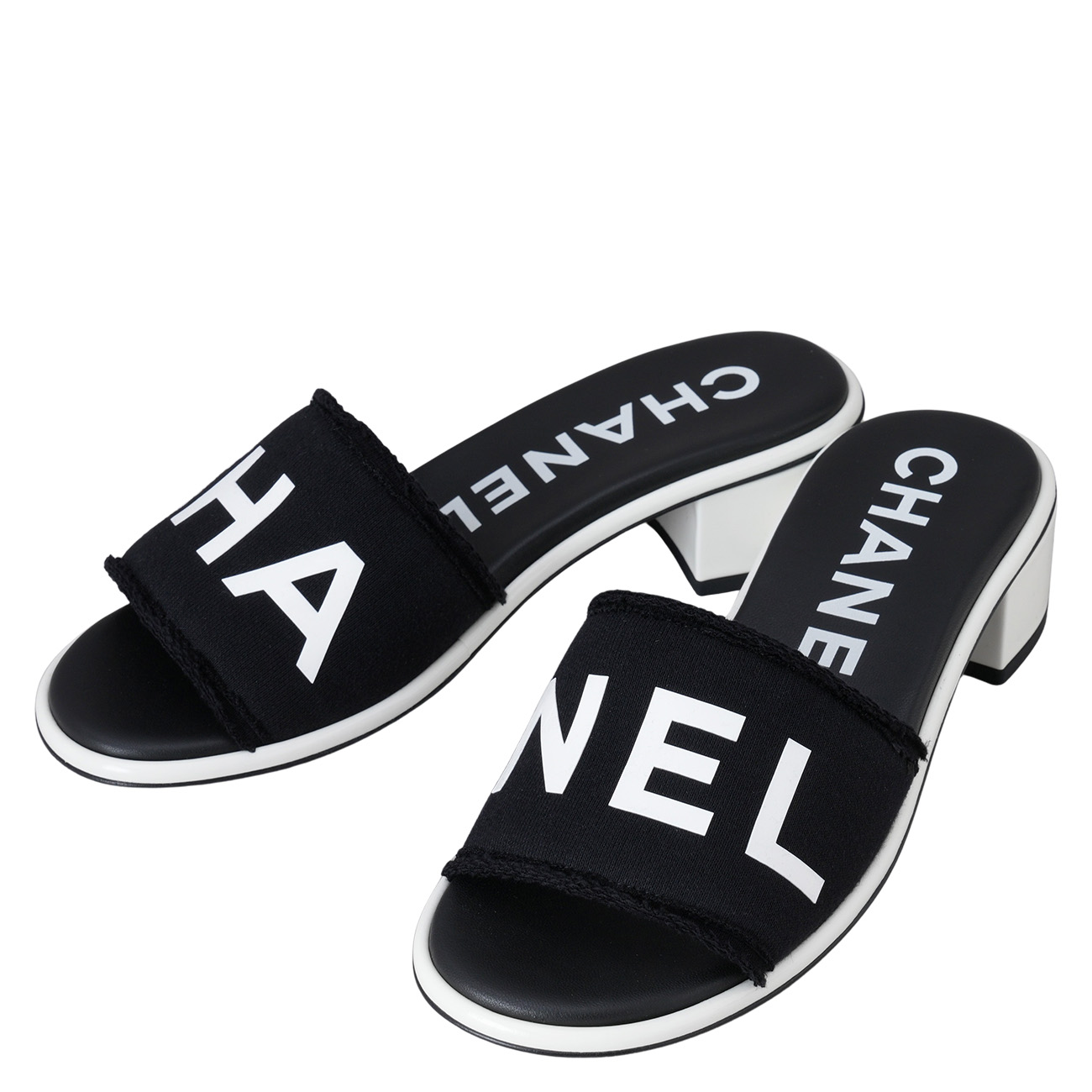 CHANEL(USED)샤넬 G45402 레터링 로고 뮬#38.5