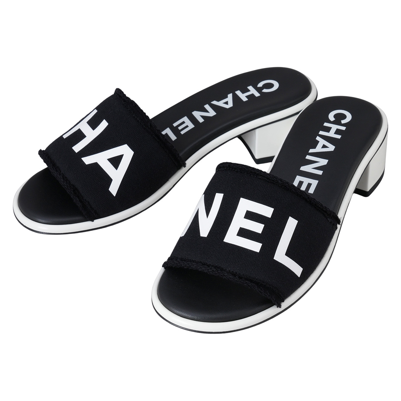 CHANEL(USED)샤넬 G45402 레터링 로고 뮬#38.5