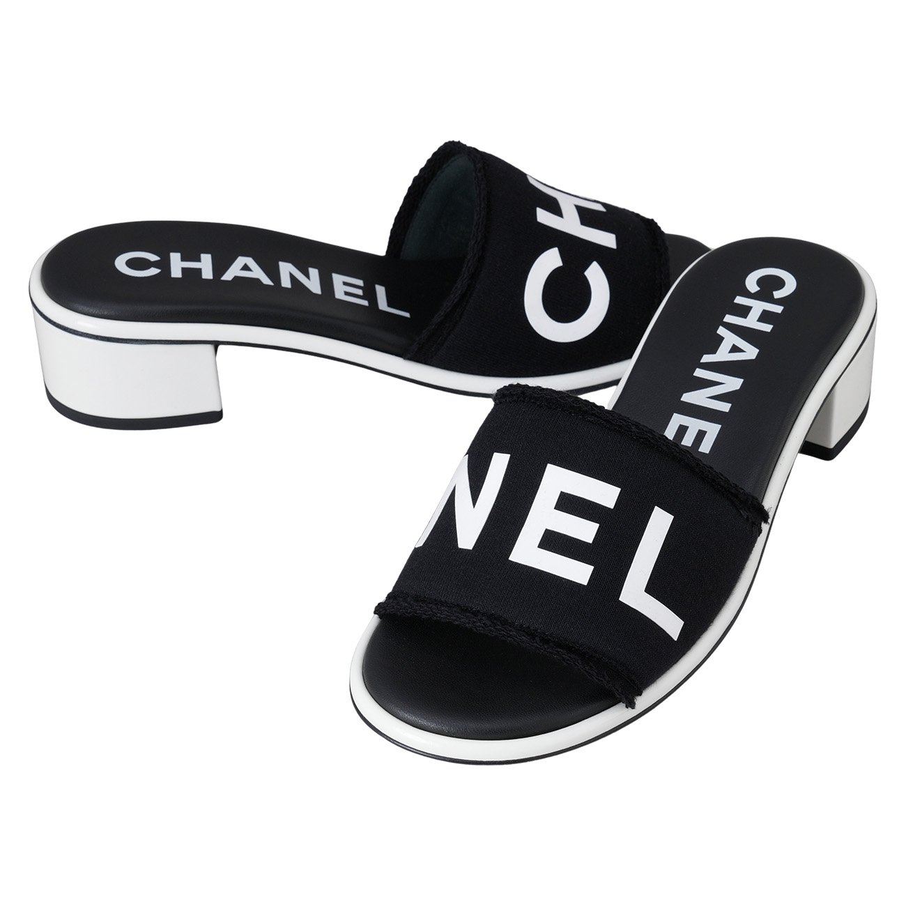 CHANEL(USED)샤넬 G45402 레터링 로고 뮬#38.5