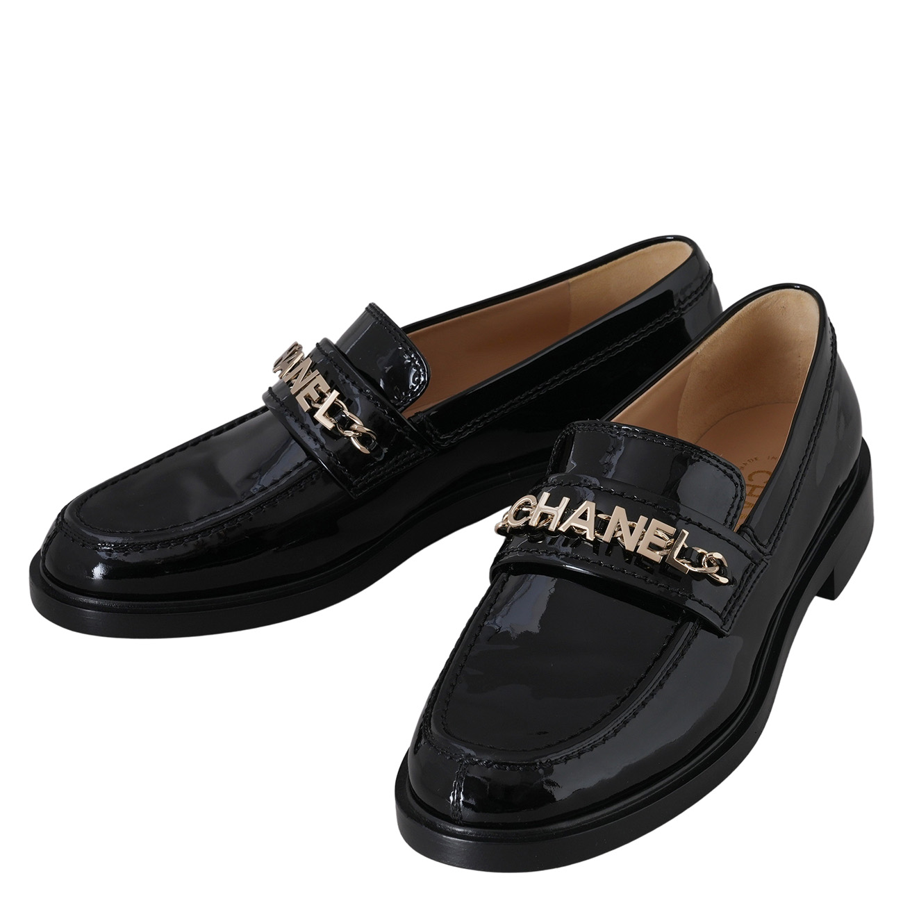 CHANEL(USED)샤넬 G37430 페이던트 레터링 모카신 #39