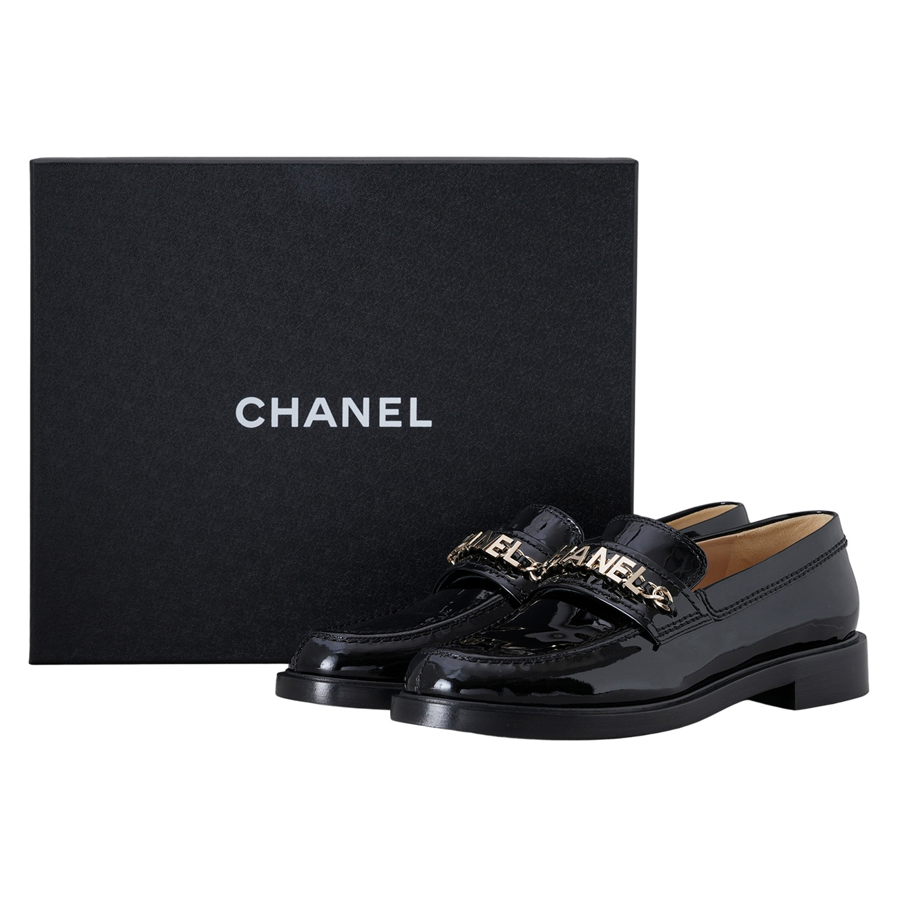 CHANEL(USED)샤넬 G37430 페이던트 레터링 모카신 #39
