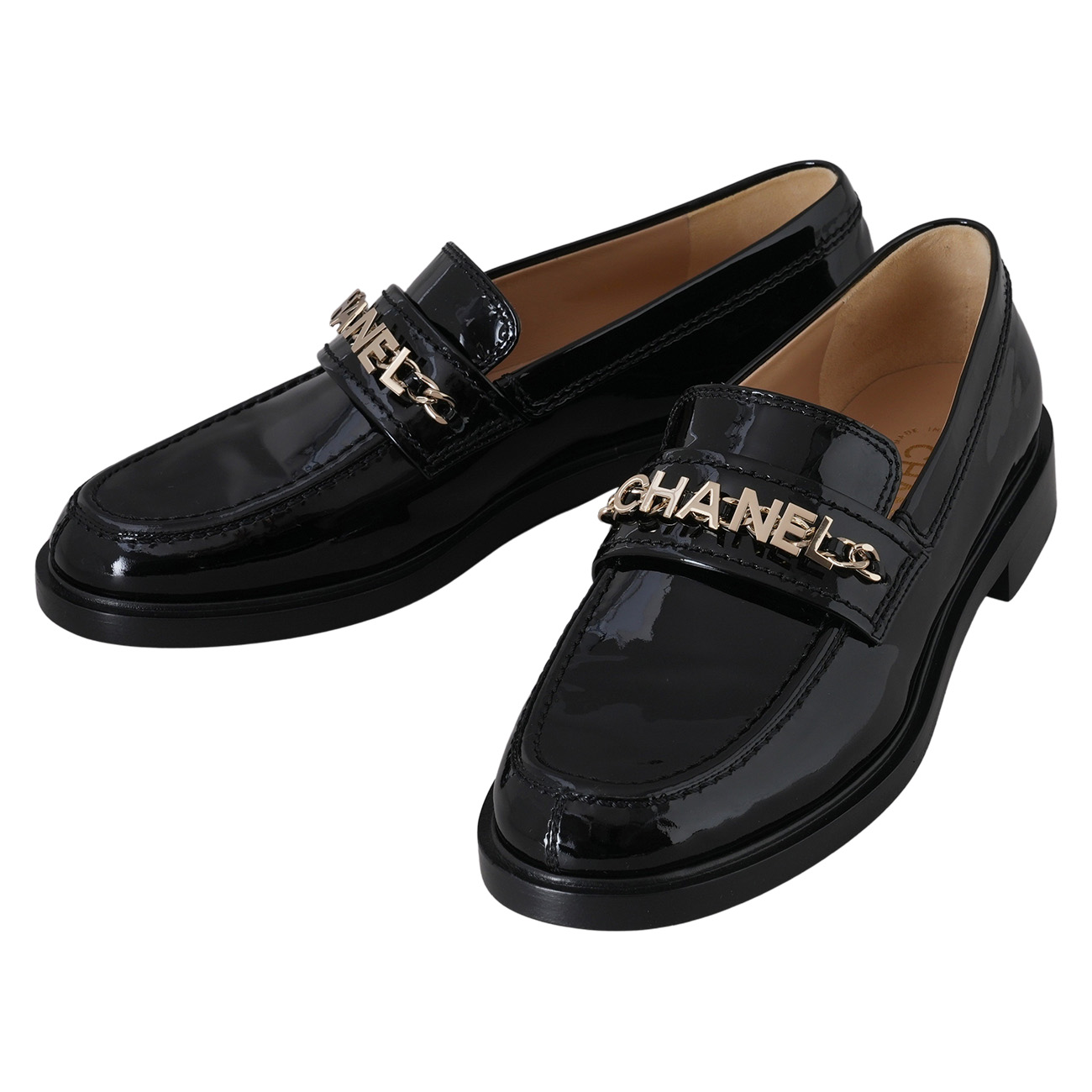 CHANEL(USED)샤넬 G37430 페이던트 레터링 모카신 #39
