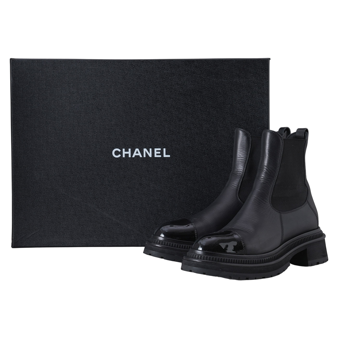 CHANEL(USED)샤넬 G39208 페이던트 앵클 부츠 #38