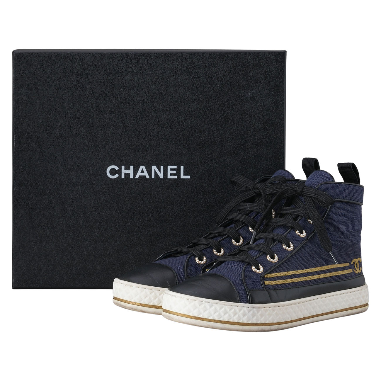 CHANEL(USED)샤넬 G34222 하이탑 스니커즈 #38.5