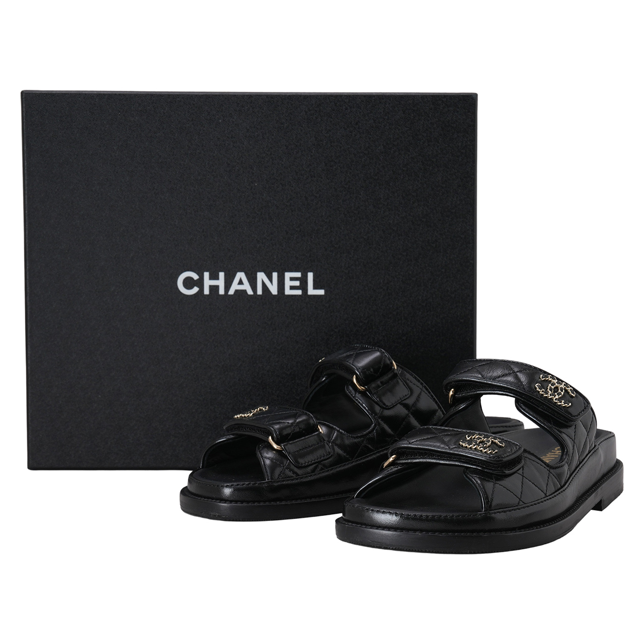 CHANEL(USED)샤넬 G45507 벨크로 스트랩 샌들 #36.5
