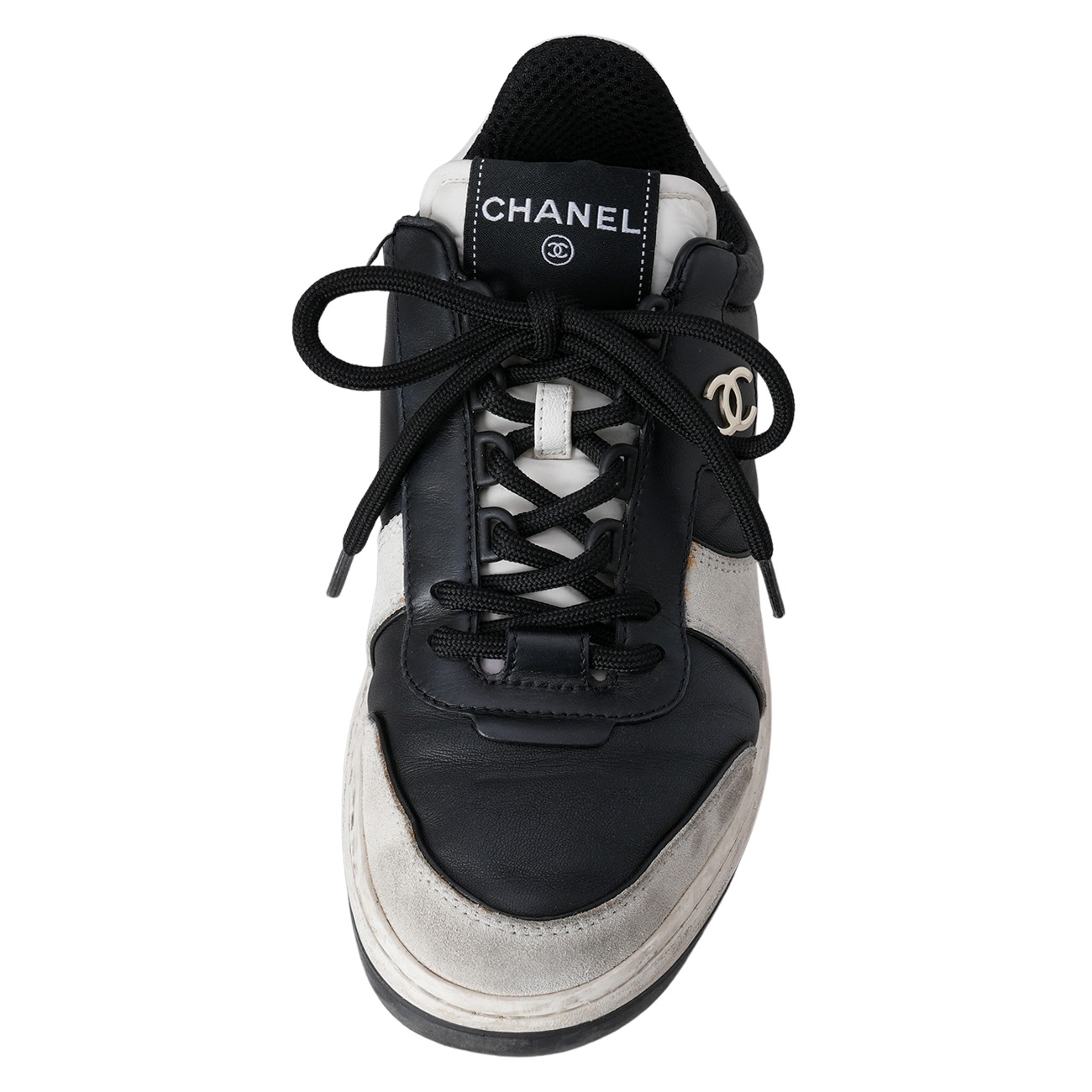 CHANEL(USED)샤넬 G45212 CC로고 투톤 스니커즈 #37