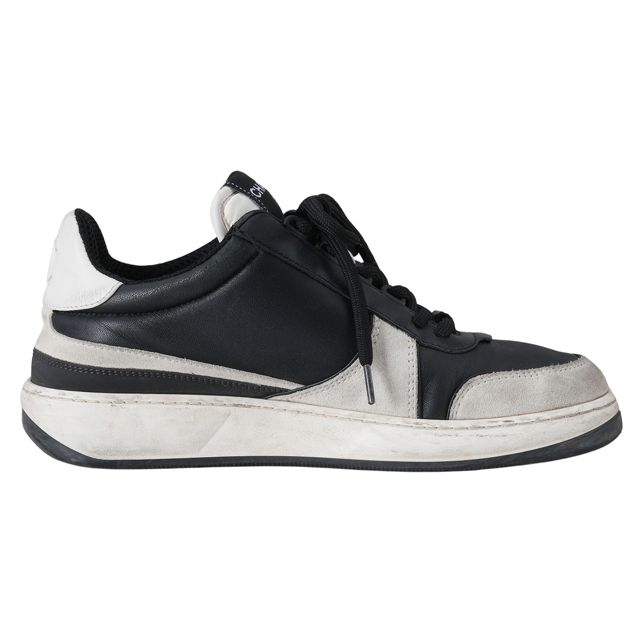 CHANEL(USED)샤넬 G45212 CC로고 투톤 스니커즈 #37