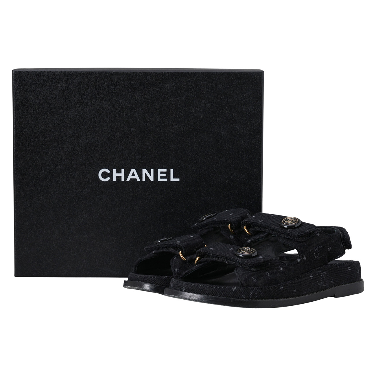 CHANEL(USED)샤넬 G35927 벨크로 스트랩 샌들 #36