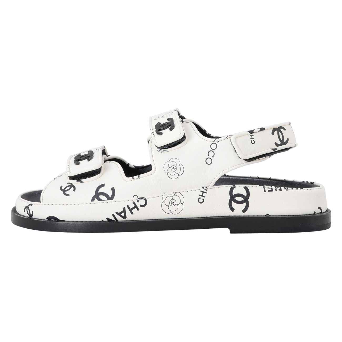 CHANEL(USED)샤넬 G35927 까나쥬 벨크로 샌들 #36.5