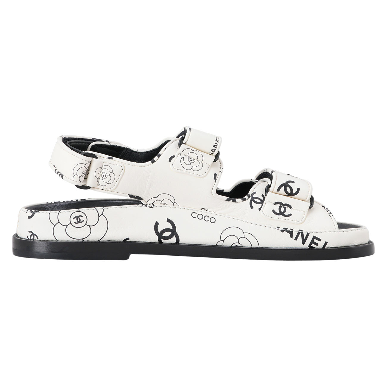 CHANEL(USED)샤넬 G35927 까나쥬 벨크로 샌들 #36.5