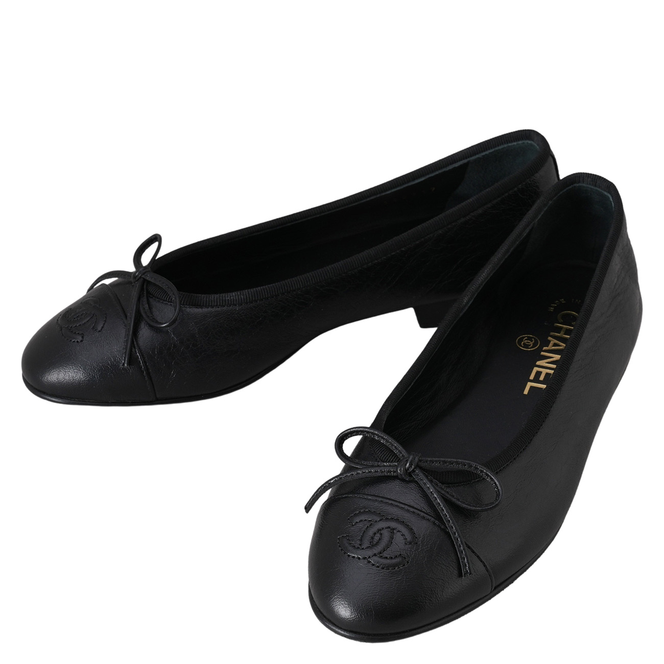 CHANEL(USED)샤넬 G02819 발레리나 플랫 슈즈 #36