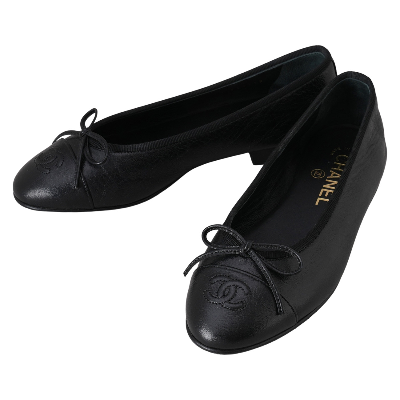 CHANEL(USED)샤넬 G02819 발레리나 플랫 슈즈 #36