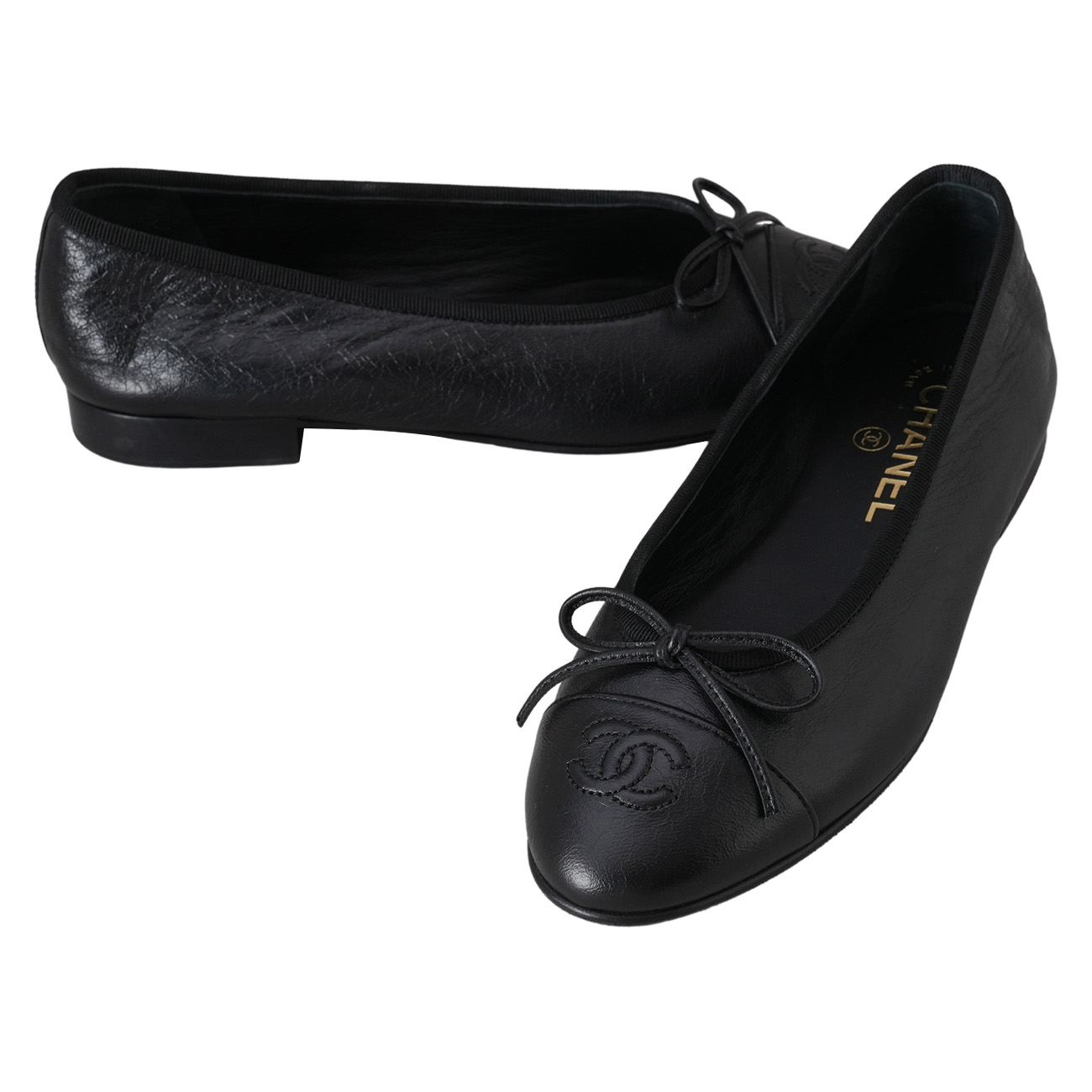 CHANEL(USED)샤넬 G02819 발레리나 플랫 슈즈 #36