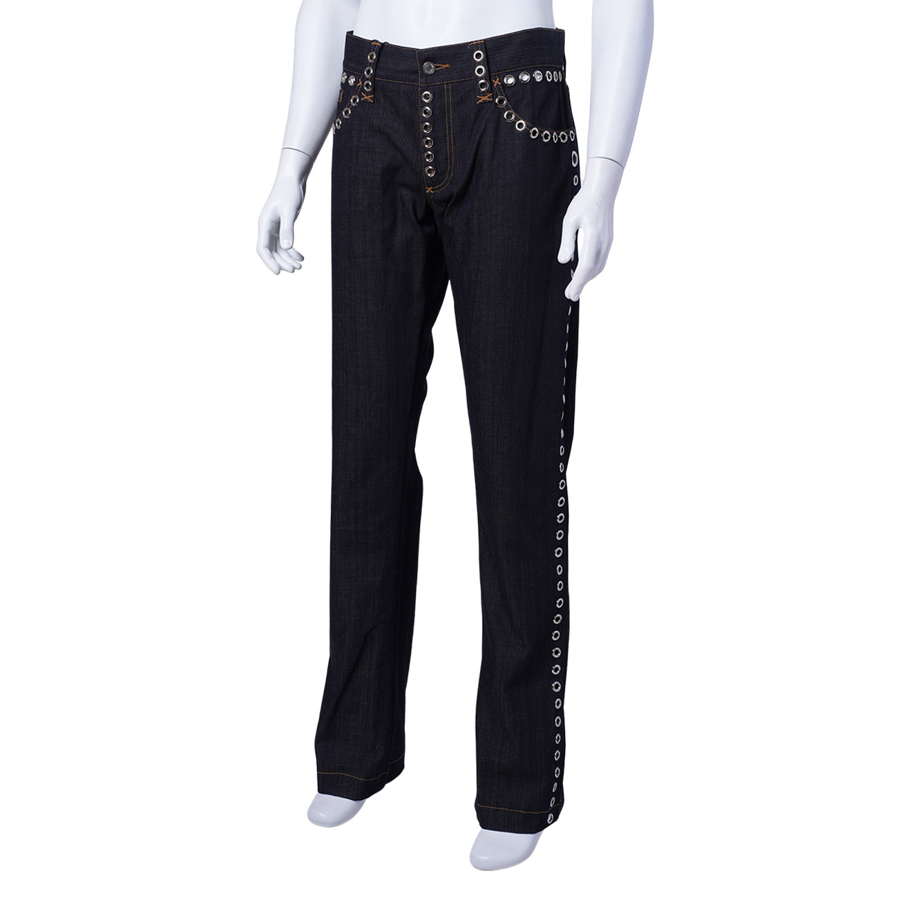 Dolce&Gabbana(USED)돌체앤가바나 닷 홀 장식 청바지 #48