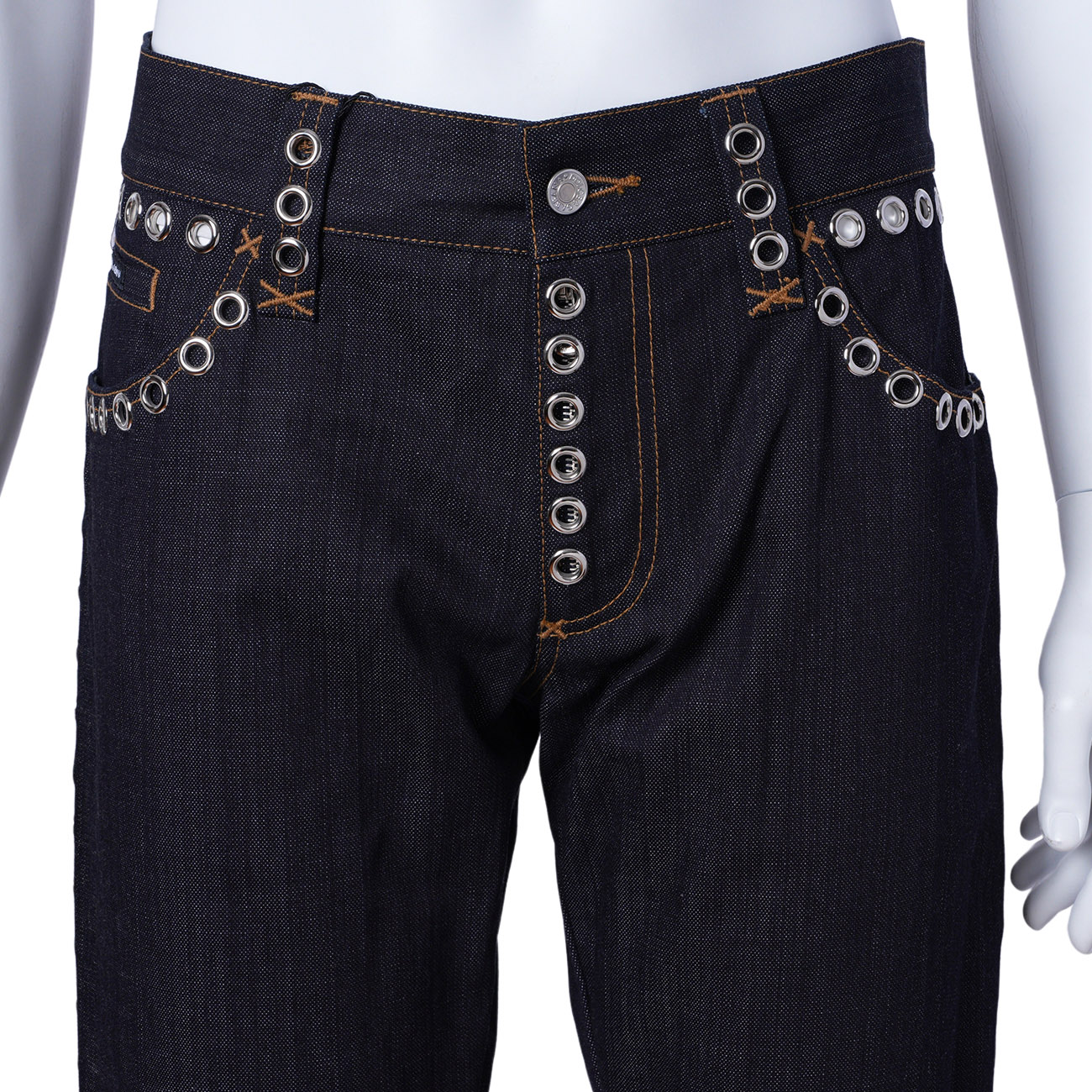 Dolce&Gabbana(USED)돌체앤가바나 닷 홀 장식 청바지 #48