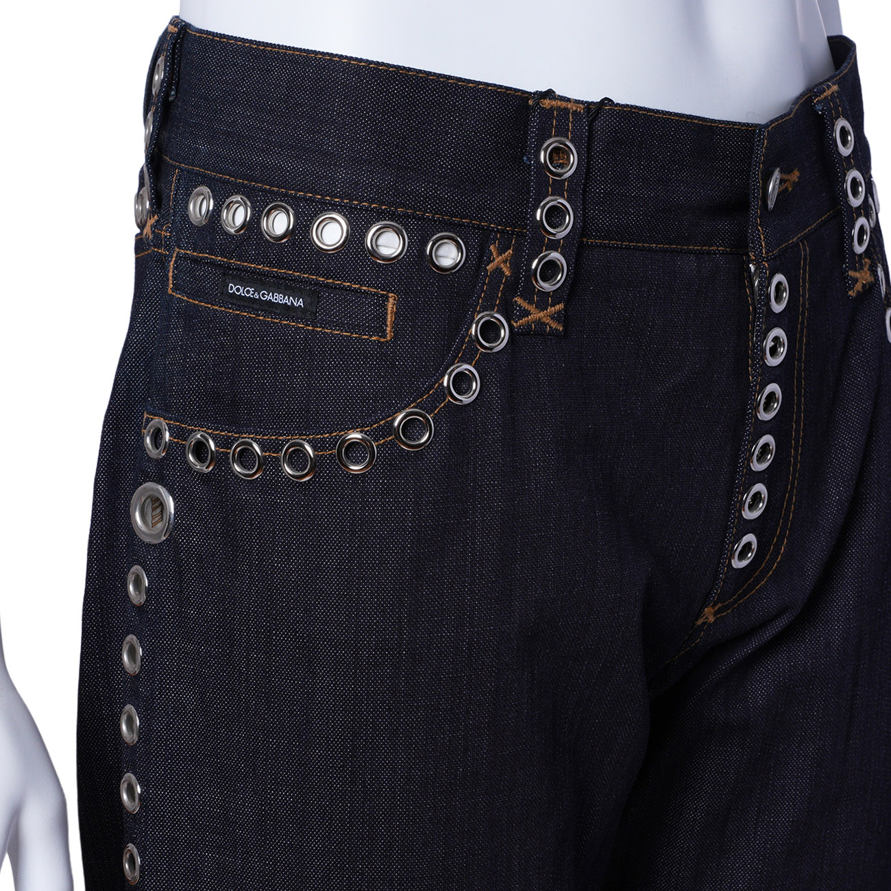 Dolce&Gabbana(USED)돌체앤가바나 닷 홀 장식 청바지 #48