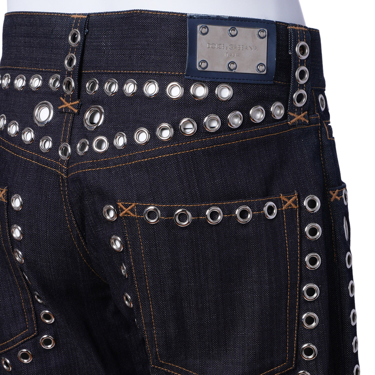 Dolce&Gabbana(USED)돌체앤가바나 닷 홀 장식 청바지 #48