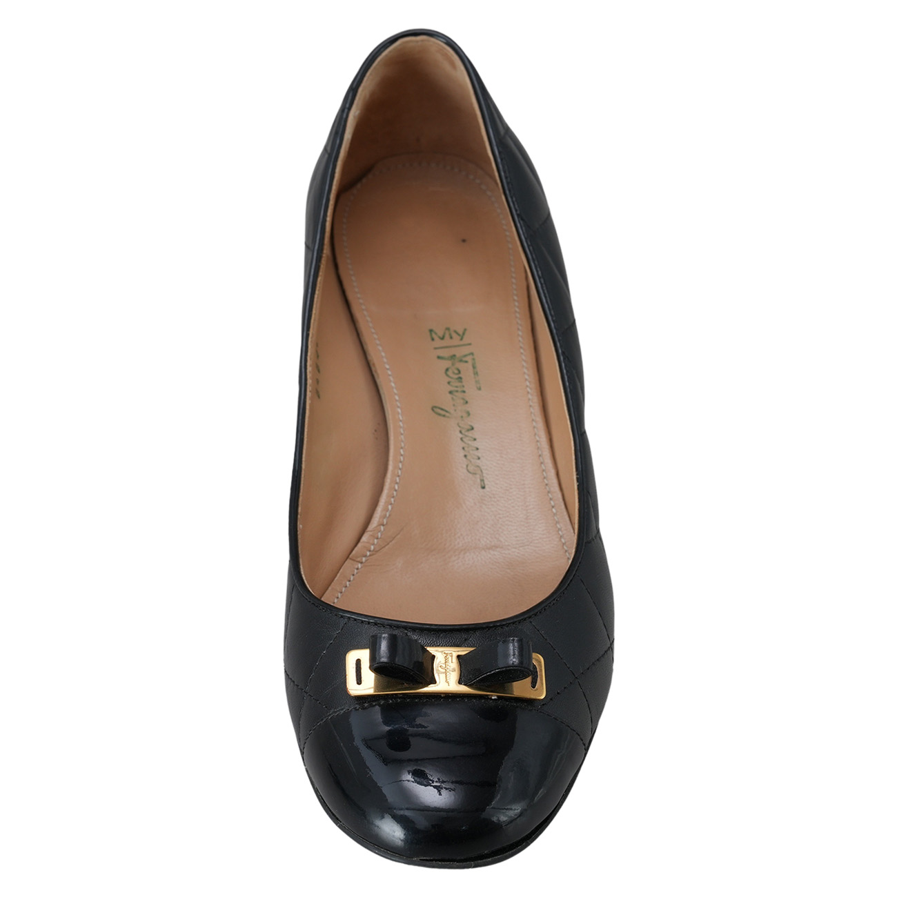 FERRAGAMO(USED)페라가모 퀼티드 펌프스