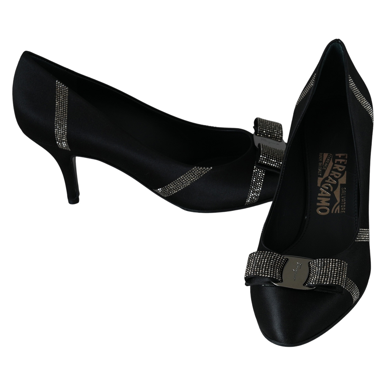 FERRAGAMO(USED)페레가모 01Q513 바라 보우 펌프스 힐 #8