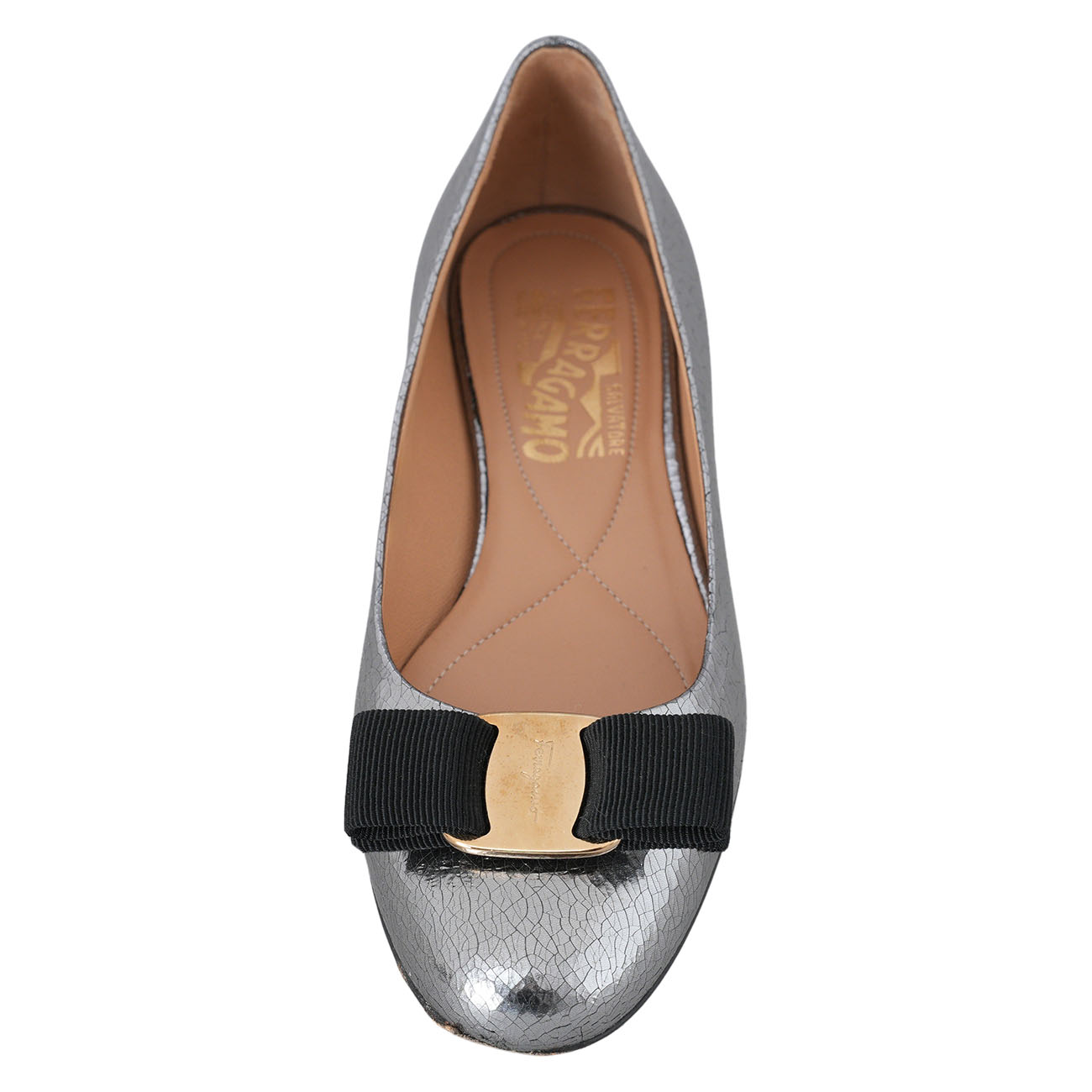 FERRAGAMO(USED)페레가모 바라리본 플랫슈즈 #4.5