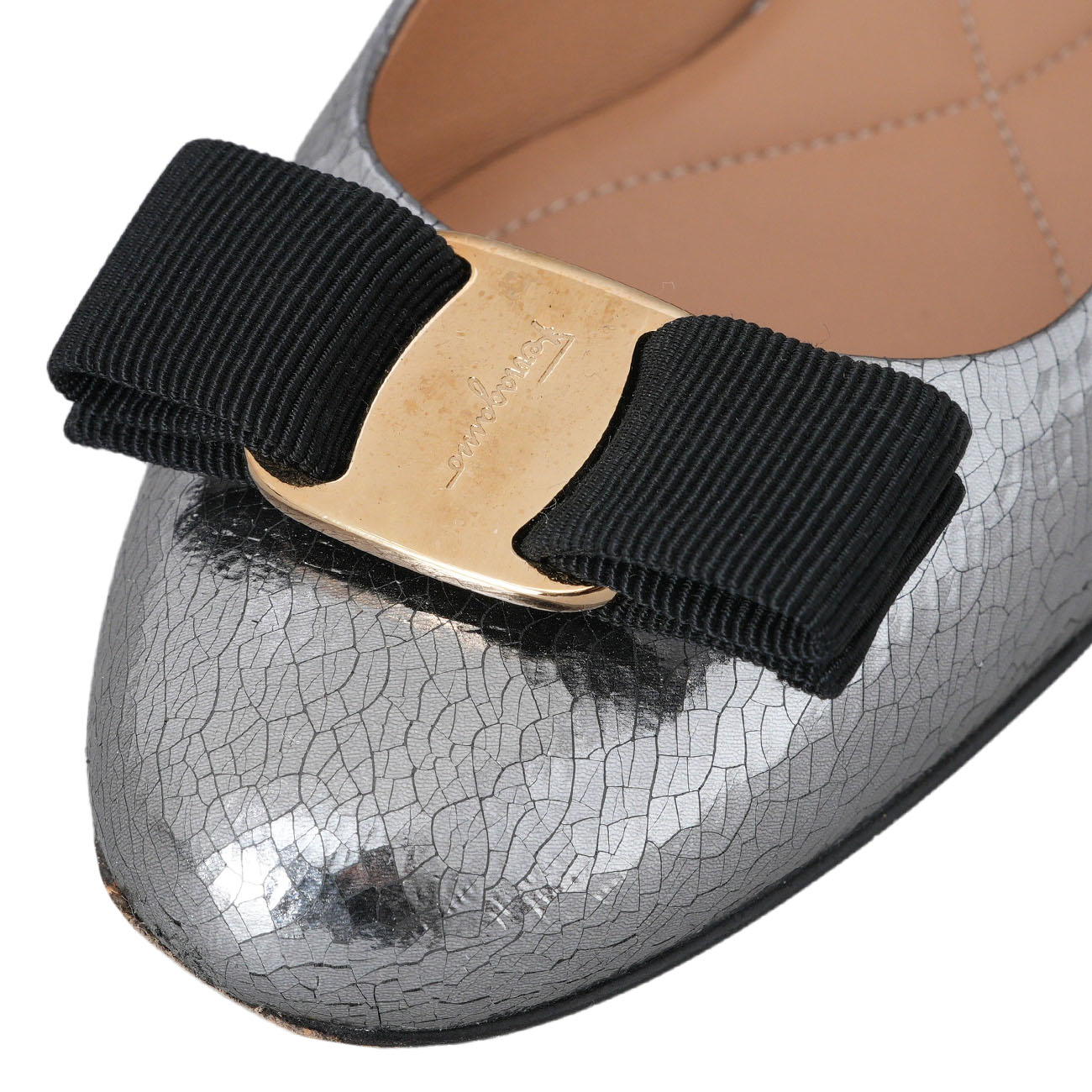 FERRAGAMO(USED)페레가모 바라리본 플랫슈즈 #4.5