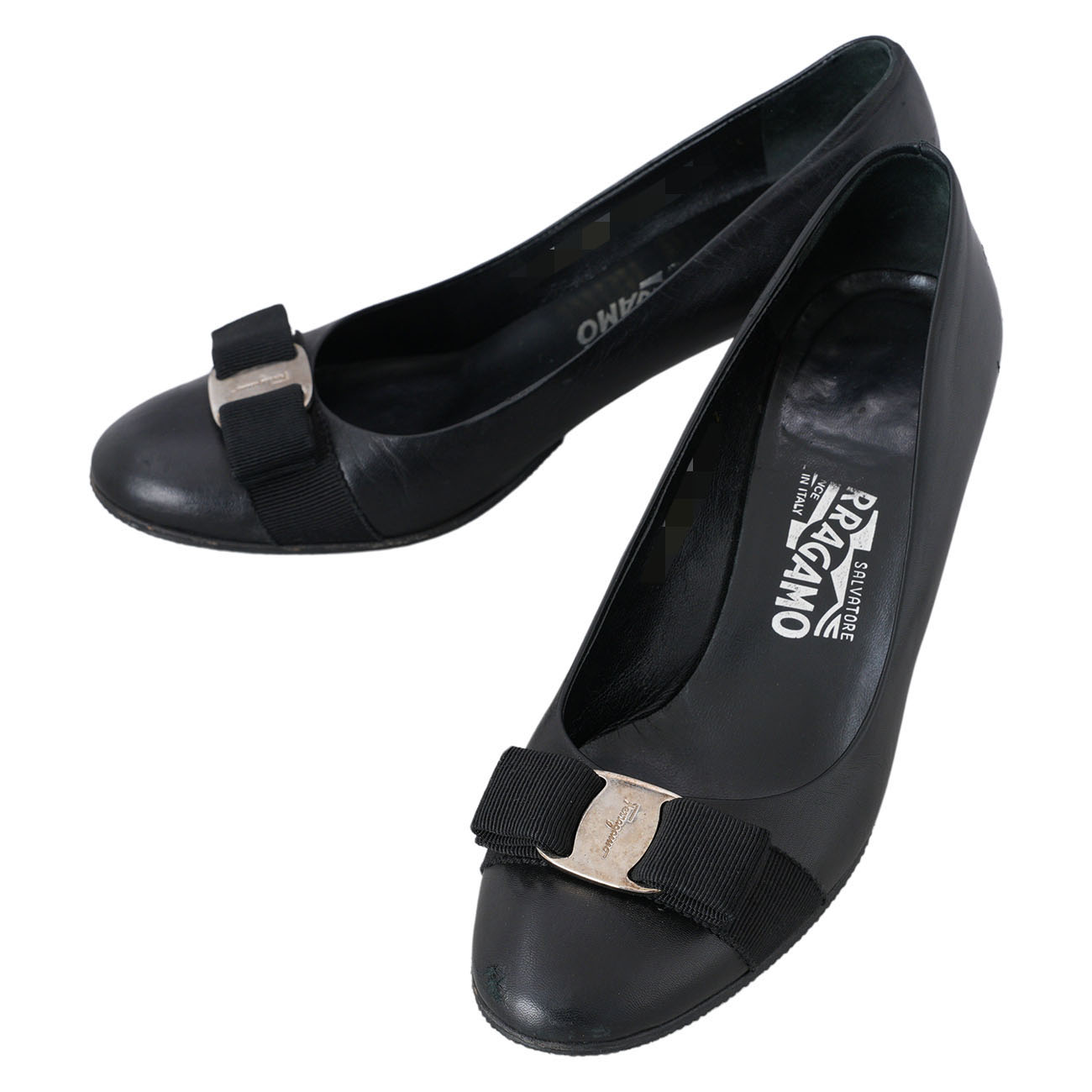 FERRAGAMO(USED)페레가모 바라리본 힐 #7