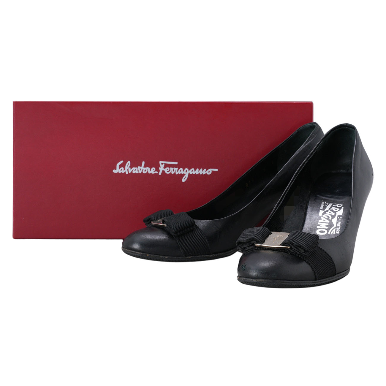 FERRAGAMO(USED)페레가모 바라리본 힐 #7