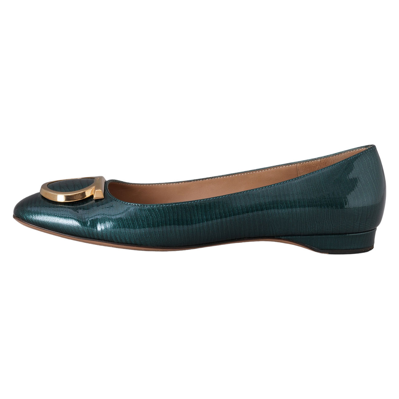 FERRAGAMO(USED)페레가모 페이던트 간치니 플랫 슈즈 #8.5