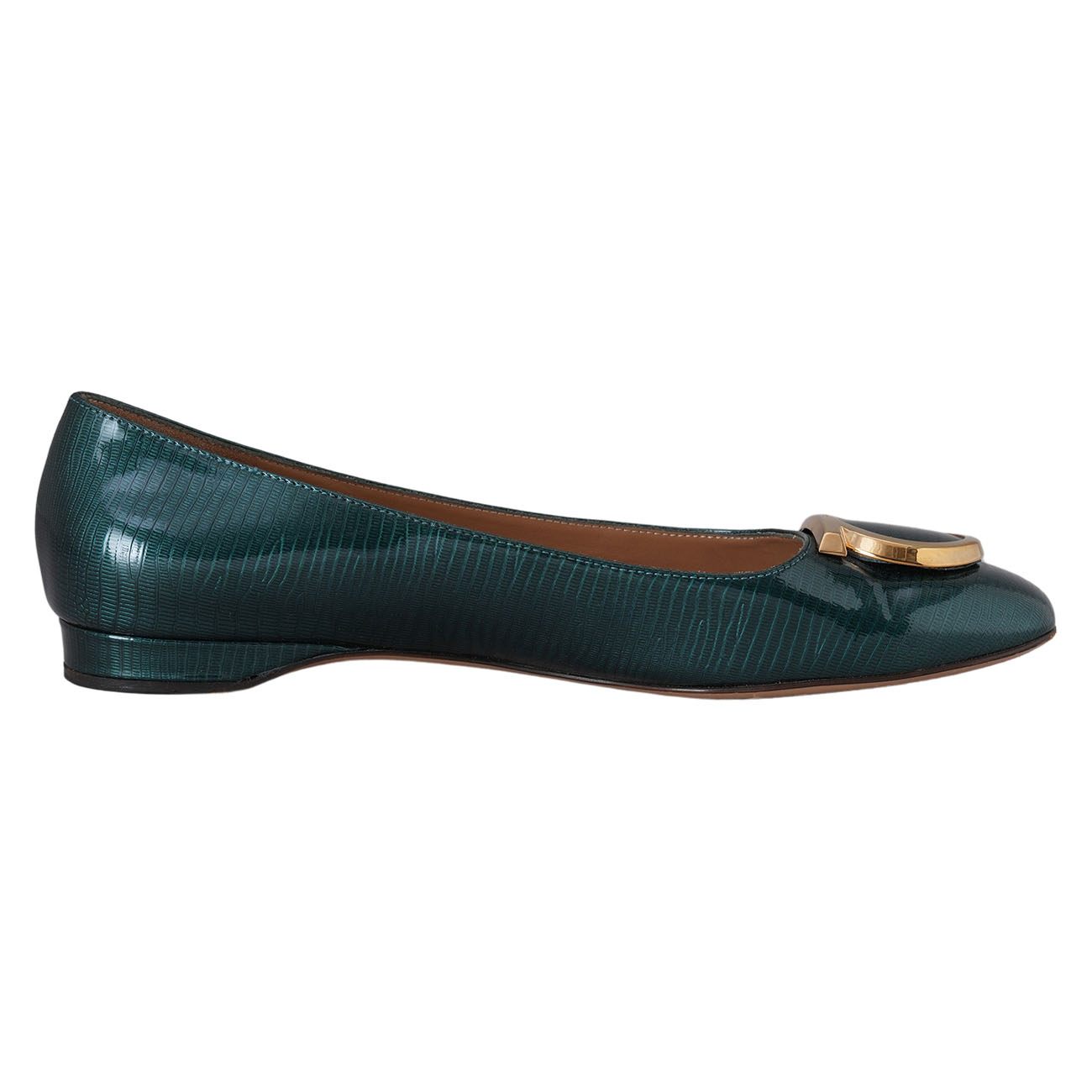 FERRAGAMO(USED)페레가모 페이던트 간치니 플랫 슈즈 #8.5