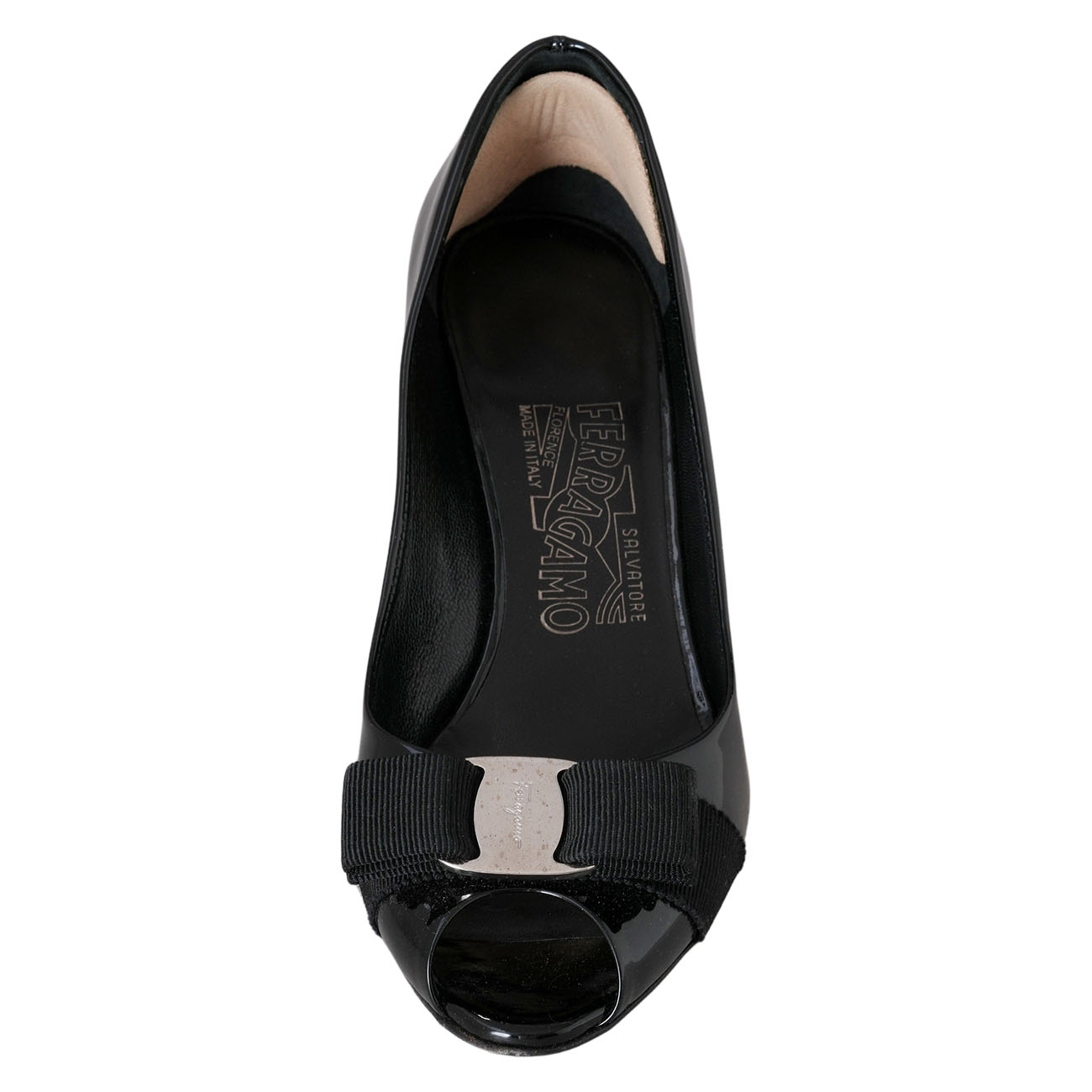 FERRAGAMO(USED)페라가모 바라리본 페이던트 힐 #5.5