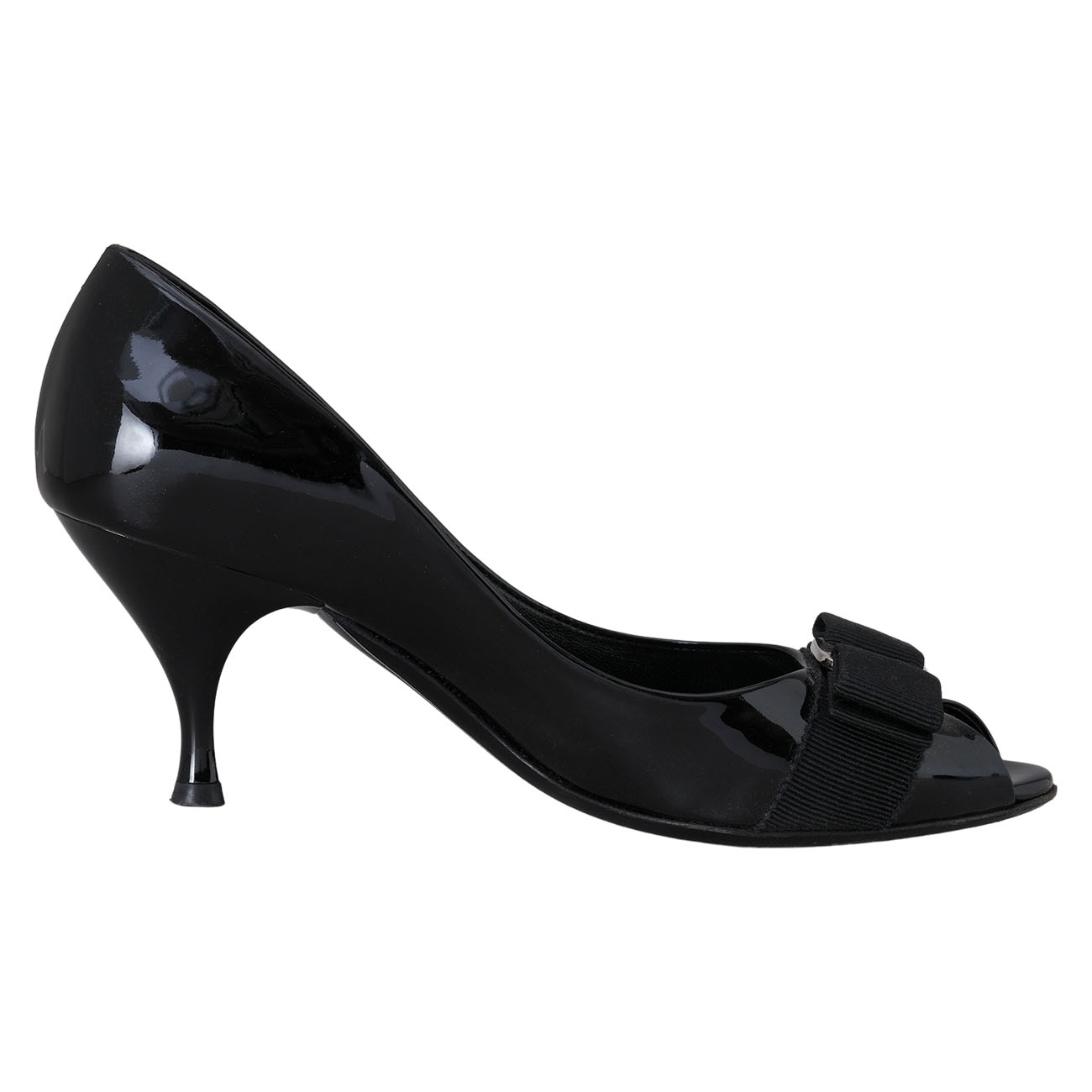 FERRAGAMO(USED)페라가모 바라리본 페이던트 힐 #5.5