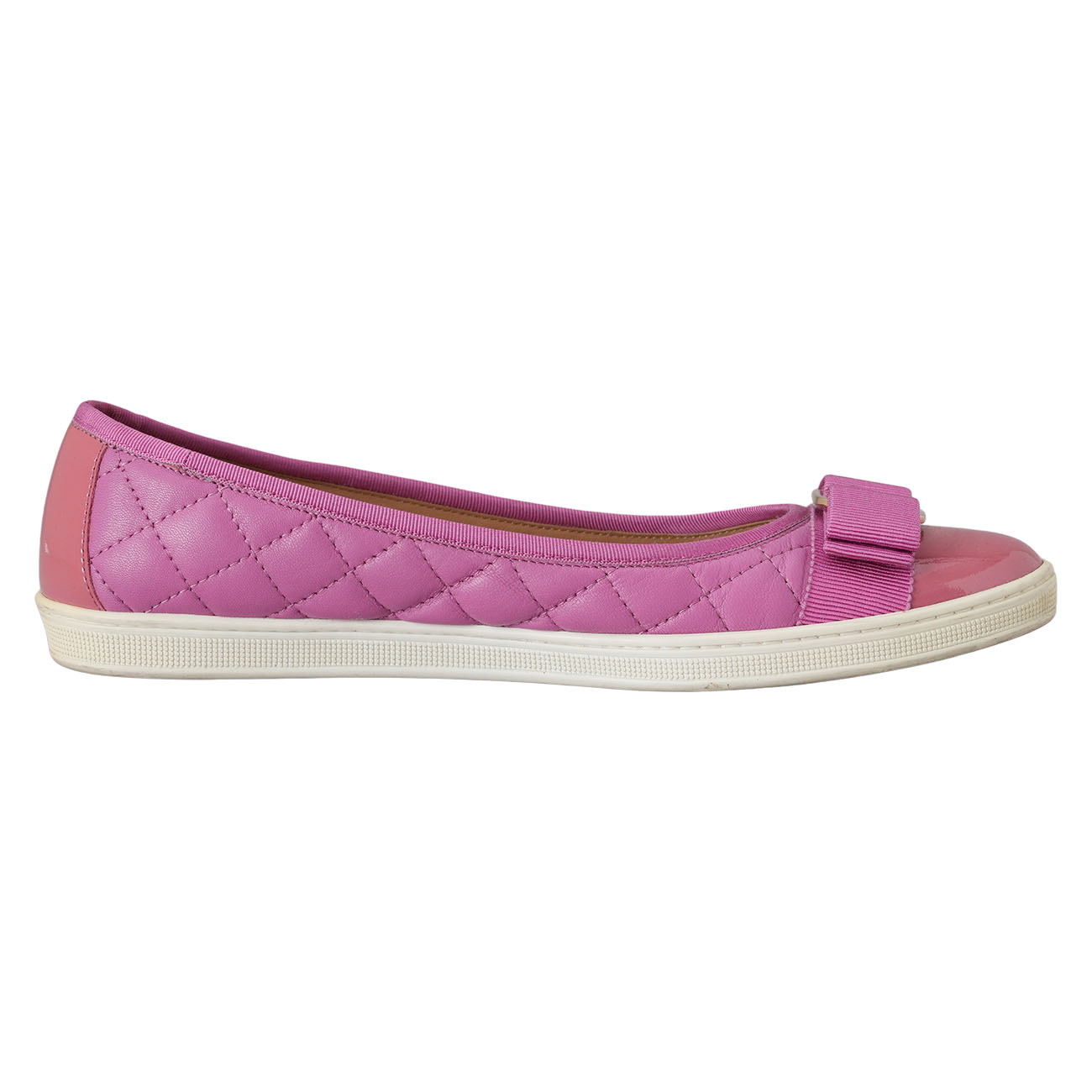FERRAGAMO(USED)페레가모 페이던트 바라 플랫 슈즈 #6.5