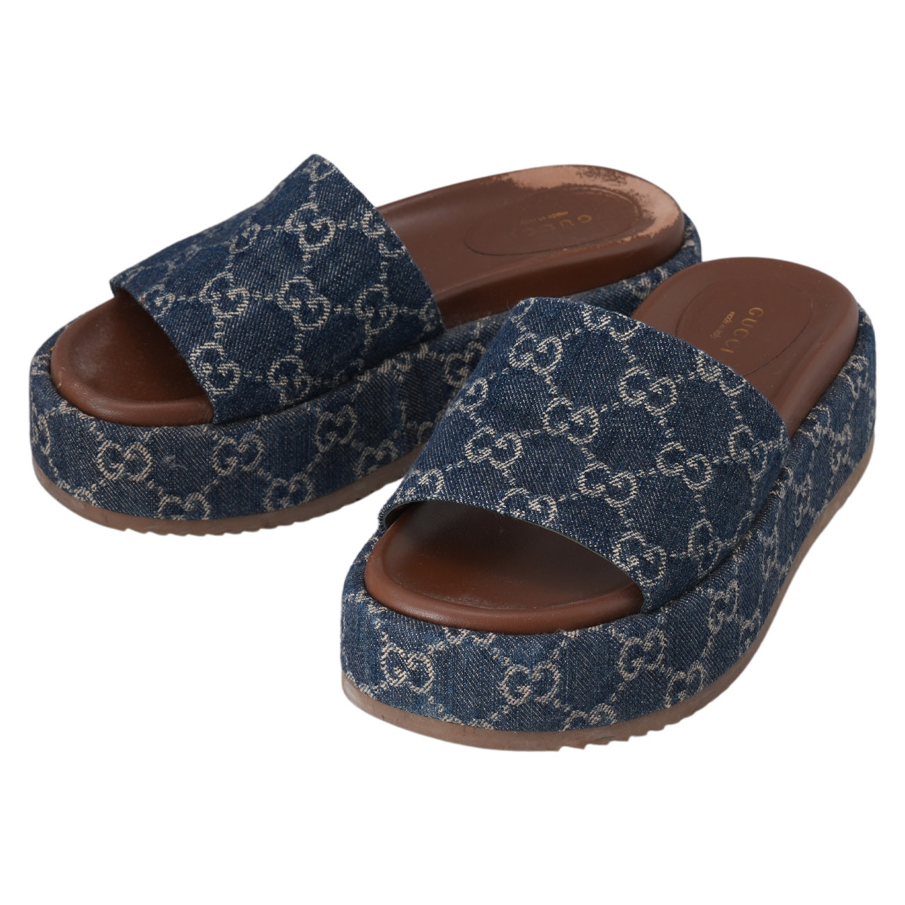 GUCCI(USED)구찌 623212 데님 통굽 슬리퍼