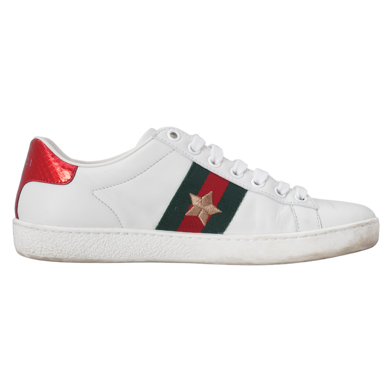 GUCCI(USED)구찌 431920 파인애플 무당벌레 에이스 스니커즈 #34.5