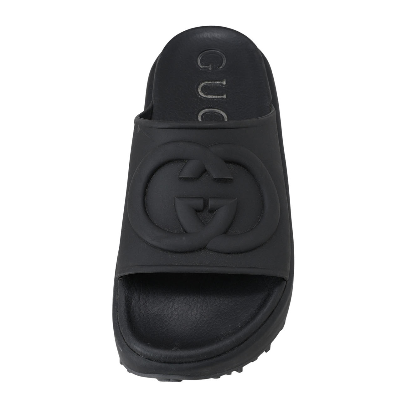 GUCCI(USED)구찌 692845 인터로킹 러버 슬리퍼 #37