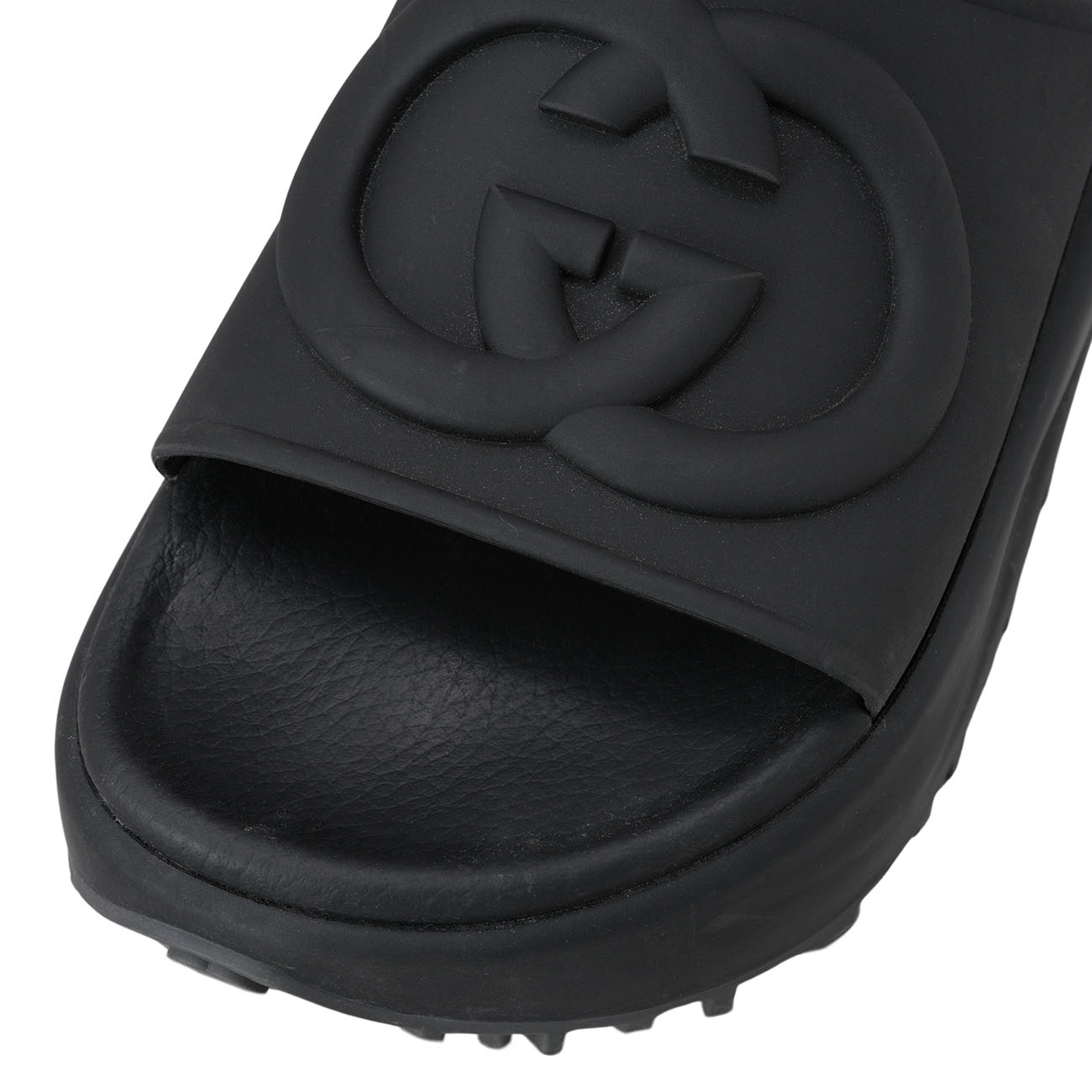 GUCCI(USED)구찌 692845 인터로킹 러버 슬리퍼 #37