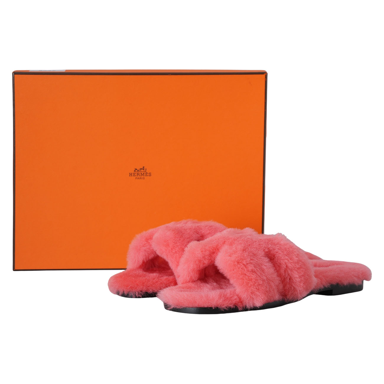 HERMES(USED)에르메스 오란 양털 슬리퍼 #36