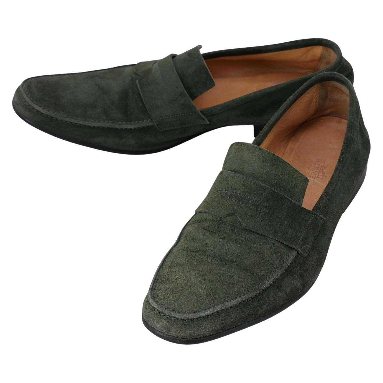 HERMES(USED)에르메스 스웨이드 로퍼 #41