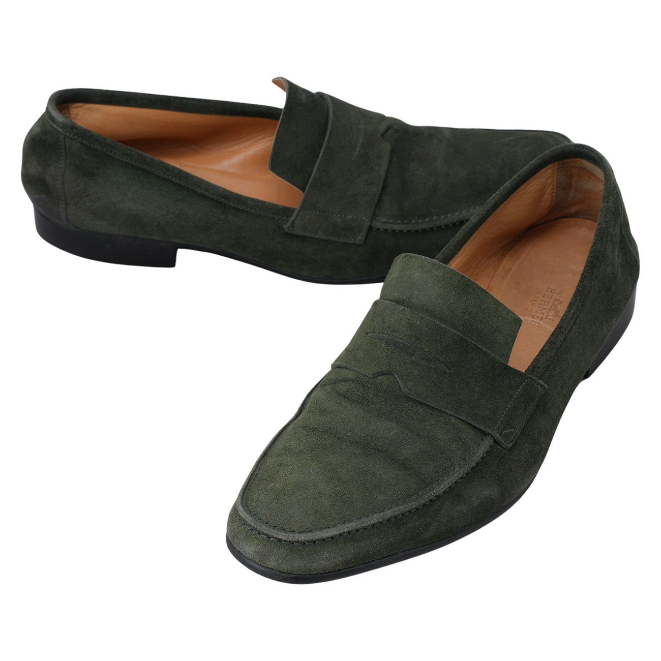 HERMES(USED)에르메스 스웨이드 로퍼 #41