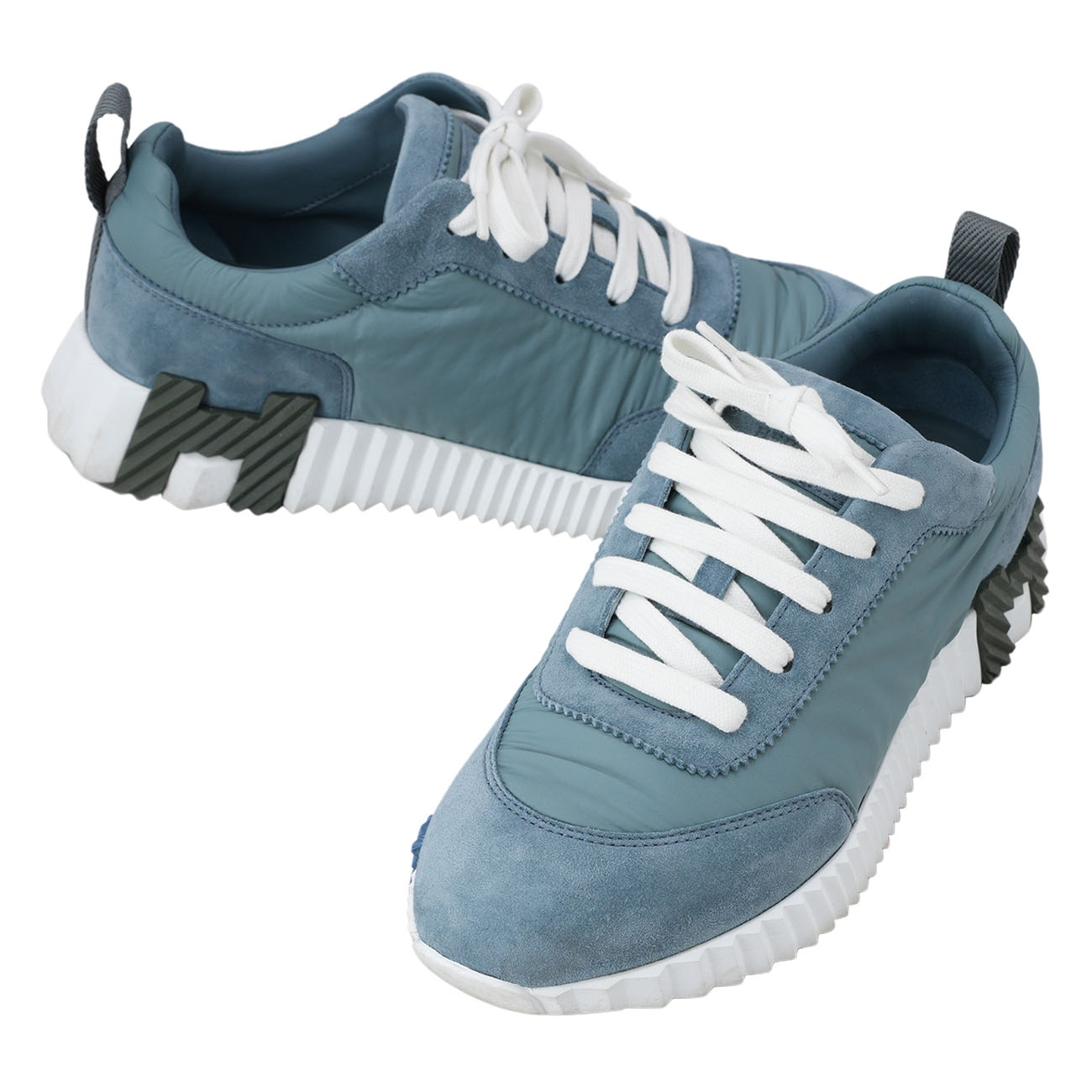 HERMES(USED)에르메스 바운싱 스니커즈 #37.5 블루삐네드